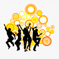 Silhouette People Dance Royalty-free Party Circle Clipart ...