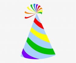 Rainbow party hat sky blue clip art at clker png - Clipartix