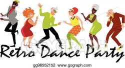 Vector Stock - Retro dance party. Clipart Illustration ...