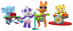Word Party Characters Making Music transparent PNG - StickPNG