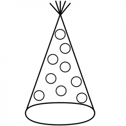 Free Party Hat Black And White, Download Free Clip Art, Free ...