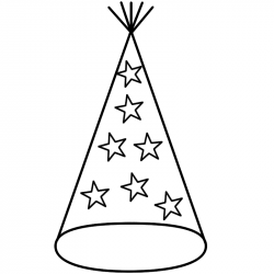 Party hat clipart black and white 3 » Clipart Station