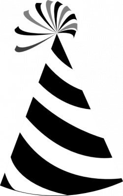 Hat black and white birthday hat clipart black and white ...
