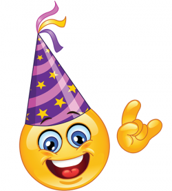 Smiley with Party Hat | Funny happy birthday pictures ...