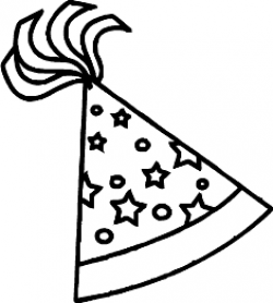 Party Hat Clipart Black And White