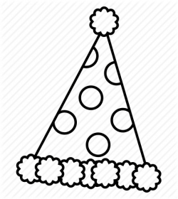 Balloon Black And White clipart - Birthday, Hat, Cap ...