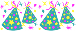 Party Hats Clip Art Border Graphics