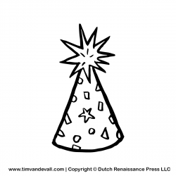 Free Party Hat Black And White, Download Free Clip Art, Free ...