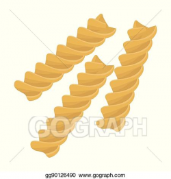 EPS Vector - Fusilli icon pasta in cartoon style isolated on ...