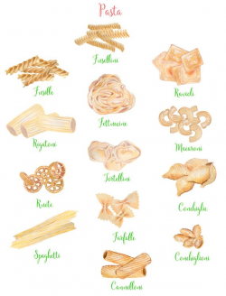 Italian Pasta, olive oil and tomato clip art images ...