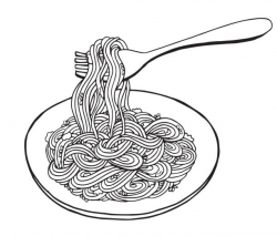 Pasta clipart black and white clipart images gallery for ...