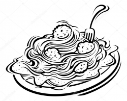 Spaghetti clipart black and white jpg - Clipartix