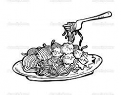 Image result for noodles clipart black and white | Clipart ...