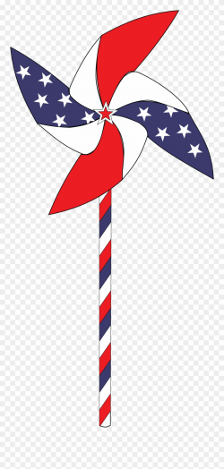 Free Clipart Of A Patriotic Usa Pinwheel - Fourth Of July Pinwheel ...