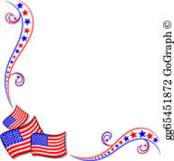 Patriotic Border Clip Art - Royalty Free - GoGraph
