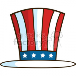 royalty free rf clipart illustration cartoon illustration of patriotic  american top hat vector illustration isolated on white . Royalty-free  clipart # ...
