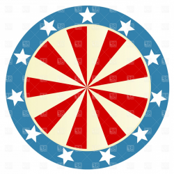 Patriotic Round Badge Vector Clipart | HandandBeak