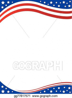 Vector Stock - Brochure border patriotic. Clipart Illustration ...