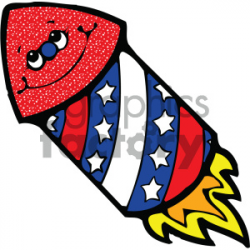 vector art patriotic fireworks 006 c clipart. Royalty-free clipart # 404726