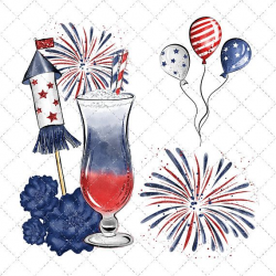 Independance Day Watercolor Clipart, 4th Of July Clipart, America ...