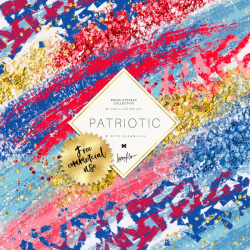 Patriotic Brush Strokes Clipart