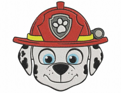 paw patrol Marshall Face Embroidery Design | Products | Paw patrol ...