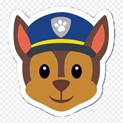 Chase Sticker Png - Paw Patrol Face Png Clipart (#1065504) - PinClipart