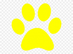 Yellow Paw Print Clip Art At Clker Vector Clip Art - Paw Patrol Paw ...