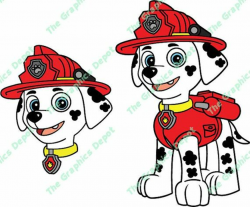 Paw Patrol Marshall svg dxf pdf eps ai files by TheGraphicsDepot ...