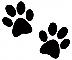 Paw prints paw print black and white clipart 3 - WikiClipArt