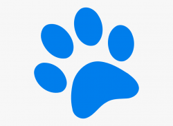 Blue Paw Print Svg Clip Arts 558 X 597 Px - Blue Dog Paw ...