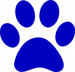 Blue Paw Print Clip Art N4 free image