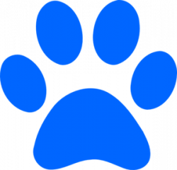 Blue Paw Print Clip Art at Clker.com - vector clip art ...