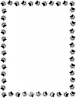 Bear Paw Print Border: Clip Art, Page Border, and Vector ...