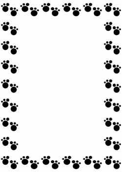Dog Paw Border Clip Art | Paw print clip art, Clip art ...