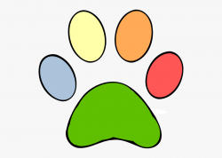 Paw Clip Art Colorful - Colored Paw Print Png #73923 - Free ...