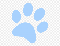 Paw Clipart Blue Dog Pencil And In Color Paw Clipart - Light ...