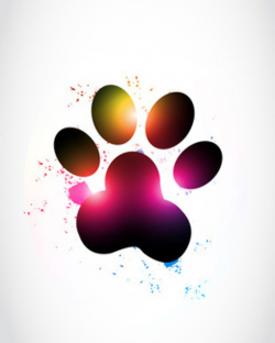 Single Dogs Paw Print - Dog Clip Art Pictures