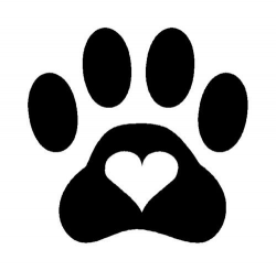 Details about Paw Print Heart Dog Cat Pet Vinyl Decal ...