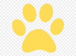 Gold Clipart Paw Print - Paw Patrol Paw Print Yellow - Png ...