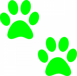Green paw prints clip art at vector clip art - ClipartPost
