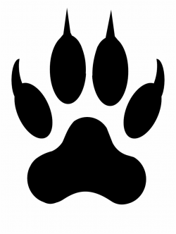 Dog Paw Print Outline - Jaguar Paw Clipart {#87668} - Pngtube
