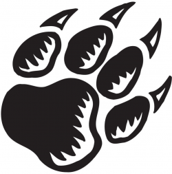 Black Panther Paw Print Clip Art free image