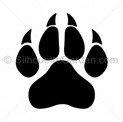 Panther Paw Print Silhouette