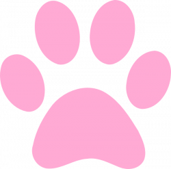 Pink Paw Print Clip Art N19 free image