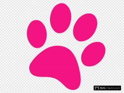 Paw Print Pink Clip art, Icon and SVG - SVG Clipart