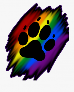 Dog Paw Prints Png - Rainbow Dog Paw Print #41923 - Free ...