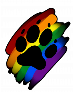 Rainbow paw print marker