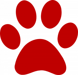 Red Paw Print Clip Art at Clker.com - vector clip art online ...