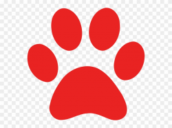 Paw Print Clip Art - Red Dog Paw Print - Png Download ...